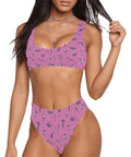 Sparrow-Womens-Bikini-Set-Pink-Model-Front-View