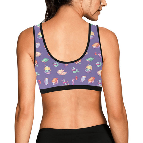 Book-Worm-Womens-Bralette-Lavender-Model-Back-View
