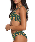 Sunflower-Womens-Bikini-Set-Dark-Green-Model-Side-View