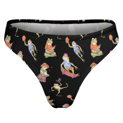 Frogs Doing Things Women's Thong