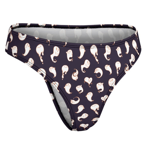 Retro-Ghost-Womens-Thong-Midnight-Blue-Product-Side-View