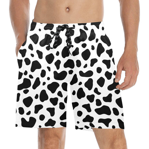 100%-Grass-Fed-Men's-Swim-Trunks-Black-Model-Front-View