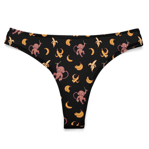 Baby-Monkey-Women's-Thong-Green-Product-Front-View