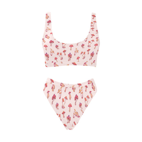 Mushroom-Womens-Bikini-Set-Baby-Pink-Front-View
