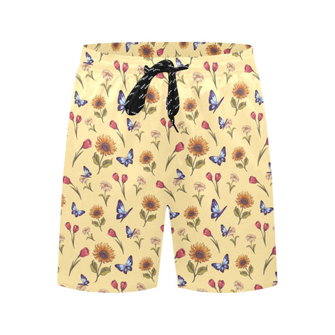 Summer-Garden-Mens-Swim-Trunks-Light-Yellow-Front-View