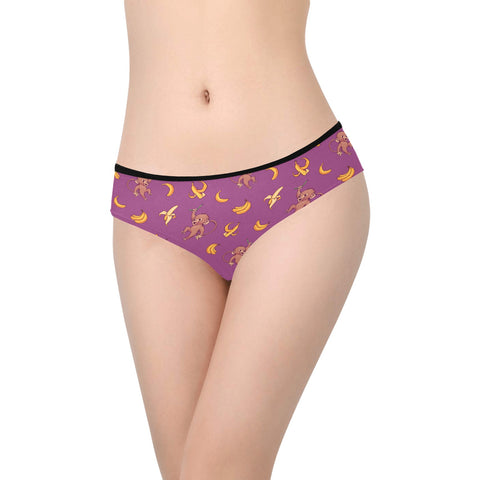 Baby-Monkey-Womens-Hipster-Underwear-Magenta-Model-Front-View