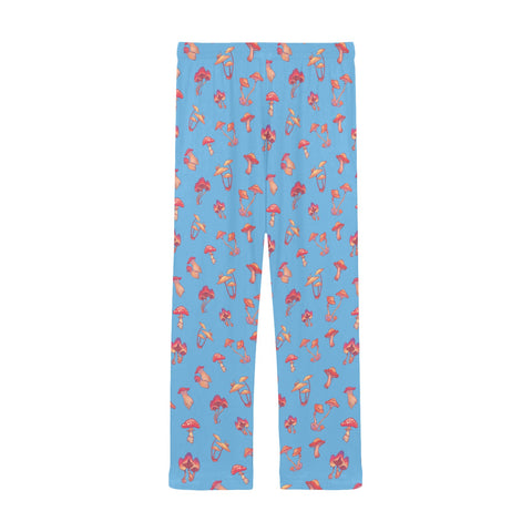 Mushroom-Mens-Pajama-Sky-Blue-Back-View