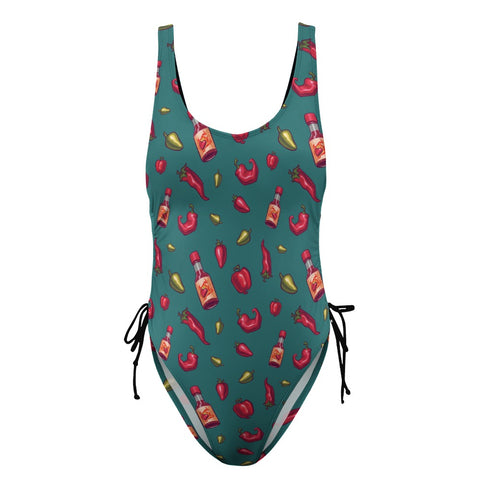 Spicy-Womens-One-Piece-Swimsuit-Teal-Product-Front-View