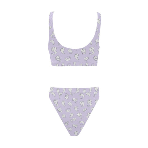 Retro-Ghost-Womens-Bikini-Set-Lavender-Back-View