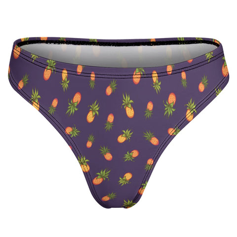 Pineapple-Womens-Thong-Dark-Purple-Product-Back-View