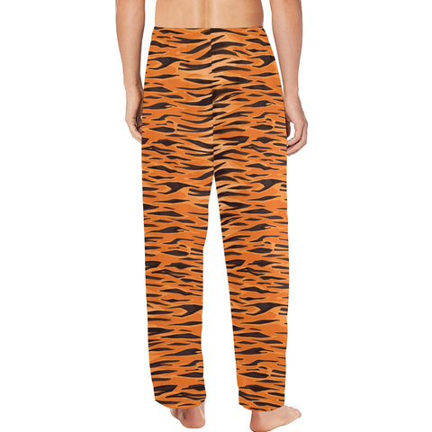 Animal-Print-Mens-Pajama-Tiger-Model-Back-View