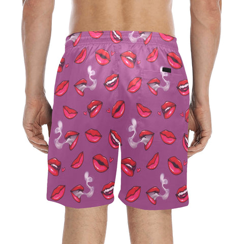Fatal-Attraction-Mens-Swim-Trunks-Magenta-Model-Back-View