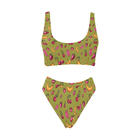 Fruit-Punch-Womens-Bikini-Set-Olive-Green-Front-View