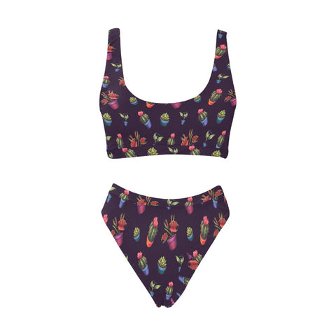 House-Plant-Womens-Bikini-Set-Midnight-Blue-Front-View