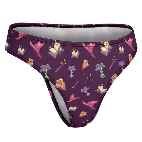Spells-and-Potions-Women's-Thong-Dark-Purple-Product-Side-View