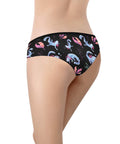 Axolotl-Womens-Hipster-Underwear-Black-Model-Back-View