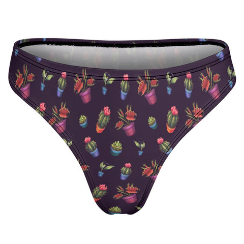 House-Plant-Womens-Thong-Dark-Purple-Product-Back-View