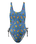 Happy-Avocado-Womens-One-Piece-Swimsuit-Blue-Product-Front-View