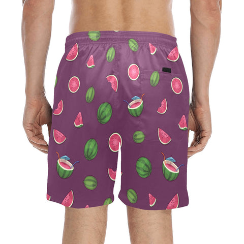 Watermelon-Mens-Swim-Trunks-Peach-Model-Back-View