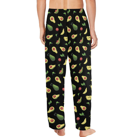 Happy-Avocado-Mens-Pajama-Black-Model-Back-View
