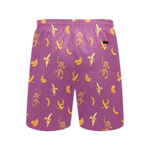 Baby-Monkey-Mens-Swim-Trunks-Magenta-Back-View