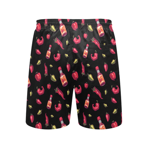 Spicy-Mens-Swim-Trunks-Black-Back-View