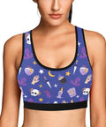Witch-Core-Womens-Bralette-Blue-Model-Front-View