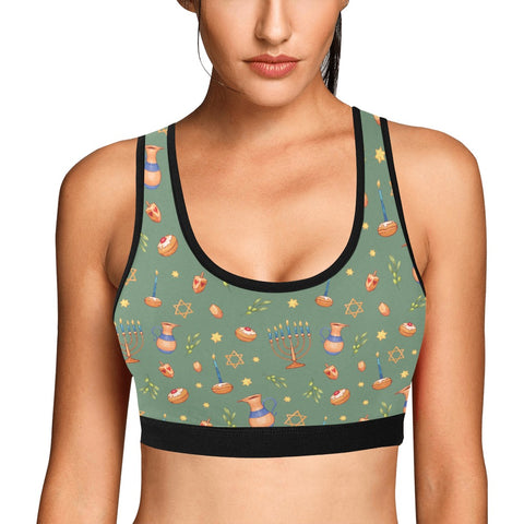 Hanukkah-Womens-Bralette-Sea-Green-Model-Front-View