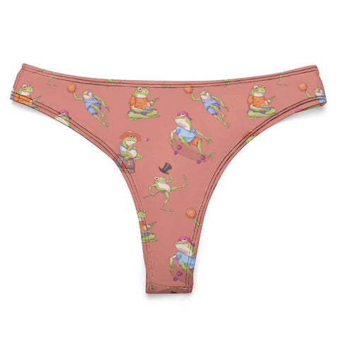 Frogs Doing Things Women's Thong