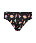 Banana-Split-Womens-Hipster-Underwear-Black-Product-Front-View