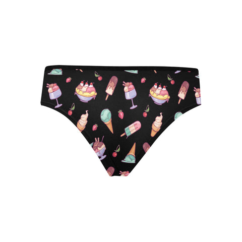 Banana-Split-Womens-Hipster-Underwear-Black-Product-Front-View