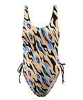 Exotic-Women's-One-Piece-Swimsuit-Blue-Exotic-Product-Front-View
