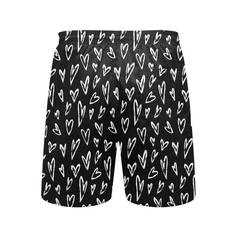 Crazy-Hearts-Mens-Swim-Trunks-Black-Model-Back-View