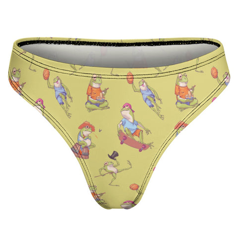 Frogs Doing Things Women's Thong