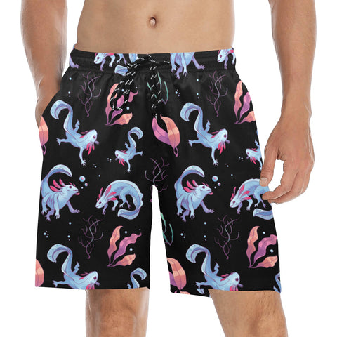 Axolotl-Mens-Swim-Trunks-Black-Model-Front-View