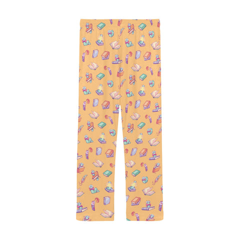 Book-Worm-Men's-Pajamas-Yellow-Back-View
