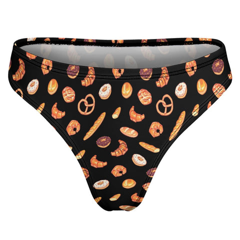 Sweet-Treats-Womens-Thong-Black-Product-Back-View