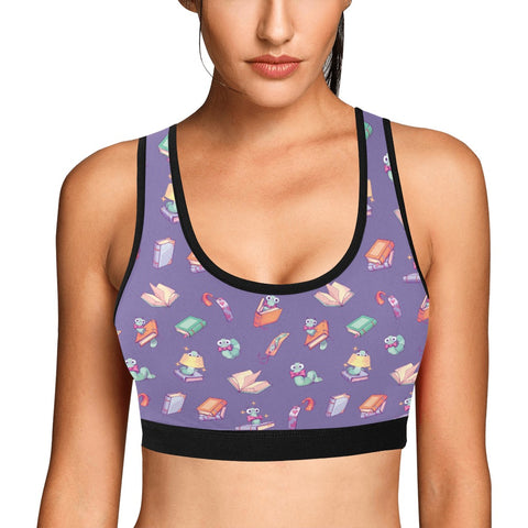 Book-Worm-Womens-Bralette-Lavender-Model-Front-View
