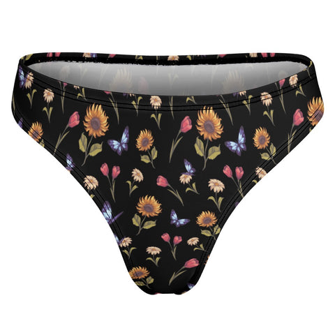 Summer-Garden-Womens-Thong-Black-Product-Back-View