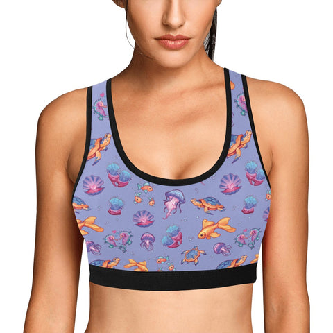 Sea-Life-Womens-Bralette-Lavender-Model-Front-View