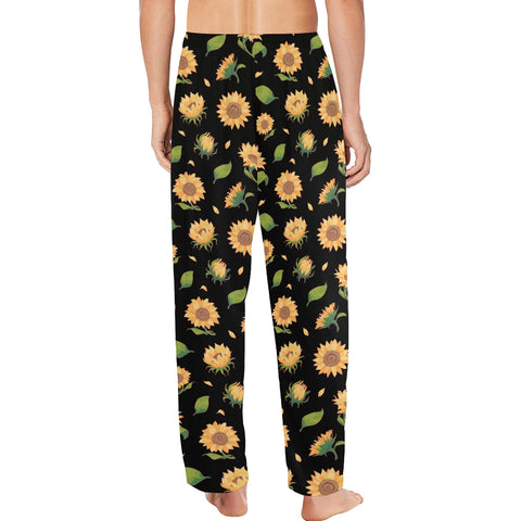 Sunflower-Mens-Pajama-Black-Model-Back-View