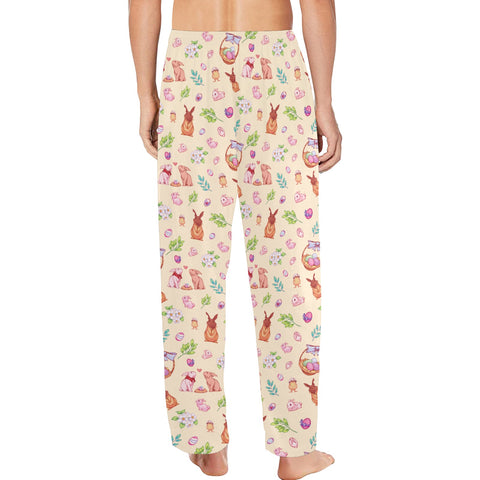 Easter-Mens-Pajama-Pastel-Yellow-Model-Back-View
