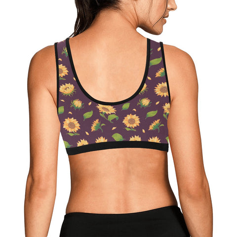 Sunflower-Womens-Bralette-Dark-Purple-Model-Back-View