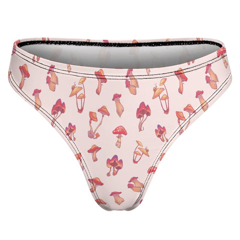 Mushroom-Women's-Thong-Baby-Pink-Product-Back-View