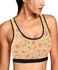 Book-Worm-Womens-Bralette-Yellow-Model-Side-View