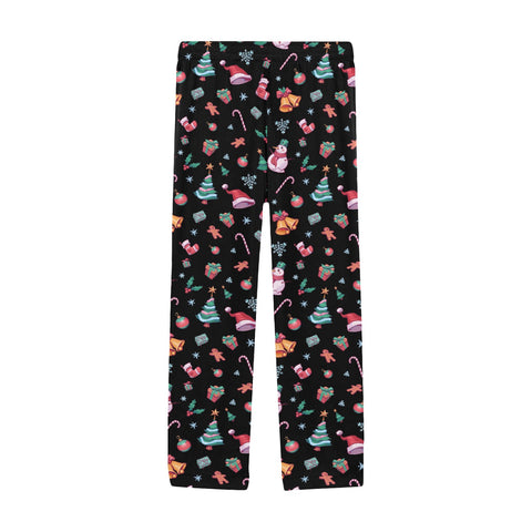 Christmas-Mens-Pajama-Black-Front-View