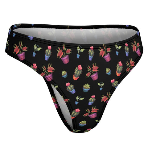 House-Plant-Womens-Thong-Black-Product-Side-View