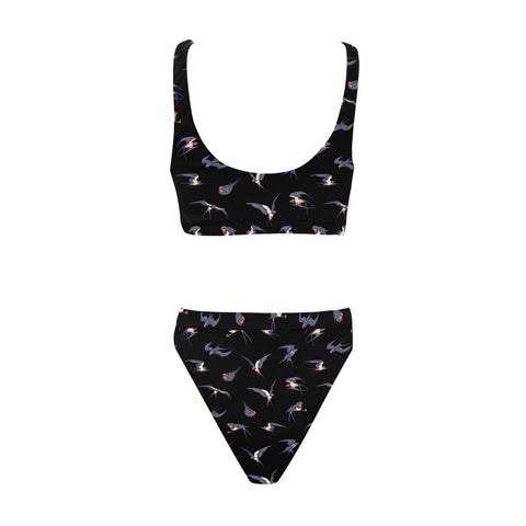 Sparrow-Womens-Bikini-Set-Black-Back-View