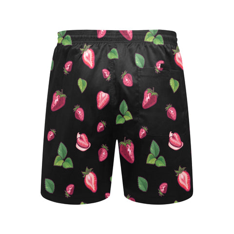 Strawberry-Mens-Swim-Trunks-Black-Back-View