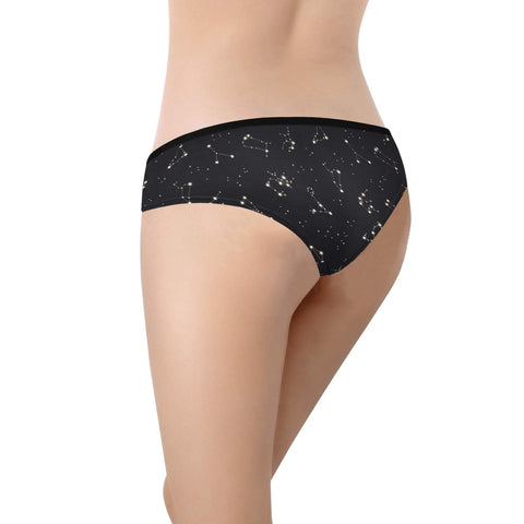 Astrology-Womens-Hipster-Underwear-Black-Model-Back-View